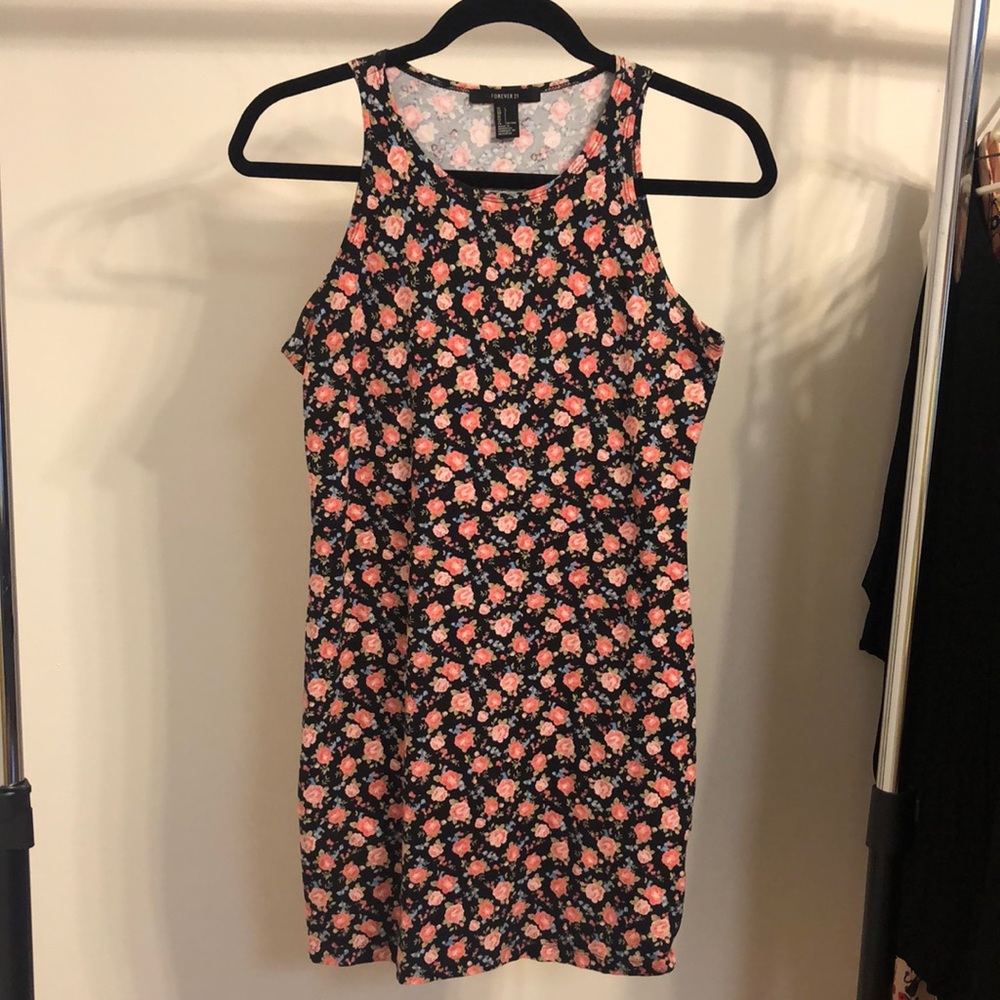 Forever 21 bodycon floral mini dress